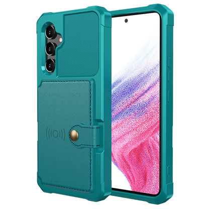 ZM03 For Samsung Galaxy A34 5G Kickstand Case PU Leather Coated TPU Phone Shell with Card Holder