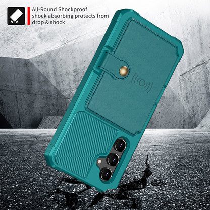 ZM03 For Samsung Galaxy A34 5G Kickstand Case PU Leather Coated TPU Phone Shell with Card Holder