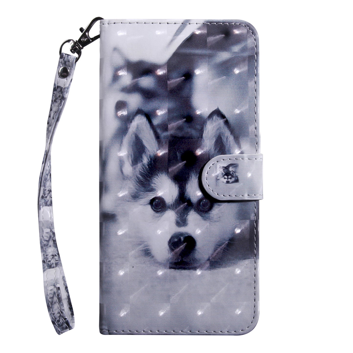 For Nokia G22 3D Pattern Printing PU Leather Case Wallet Stand Cell Phone Cover with Strap