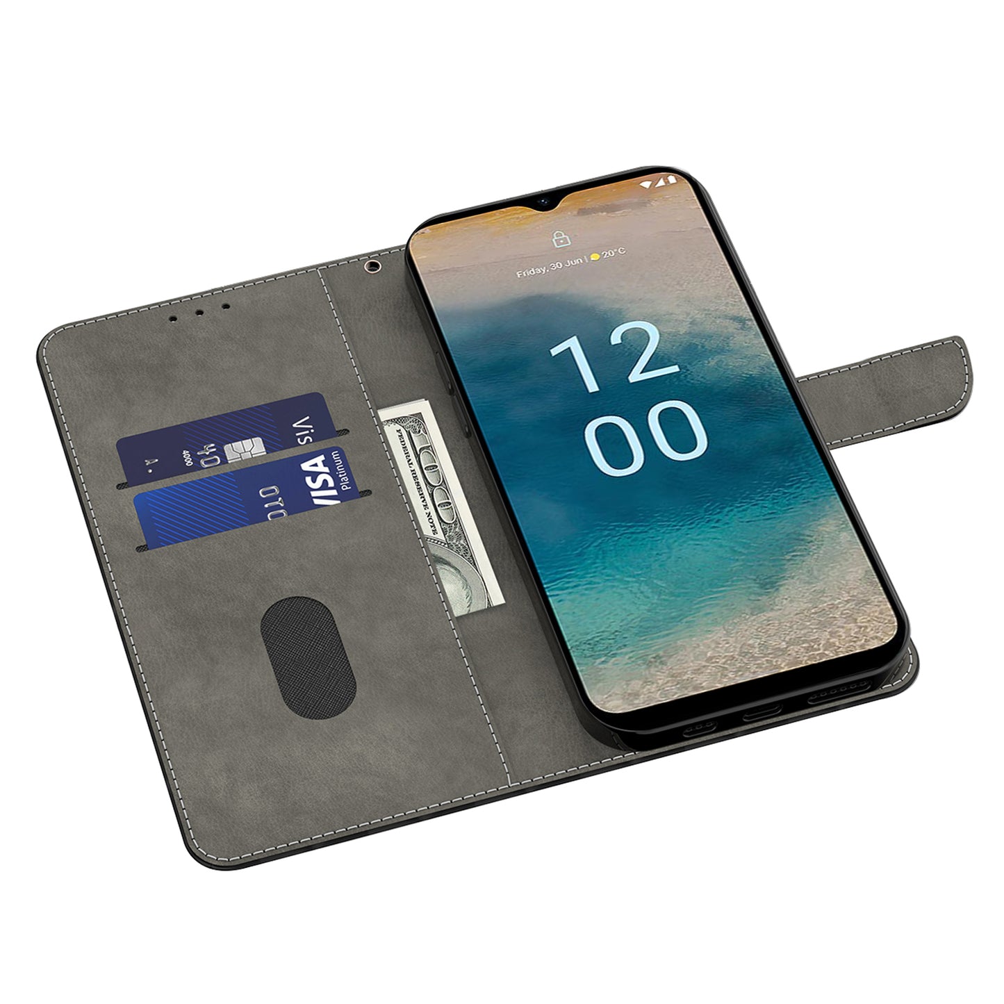 For Nokia G22 3D Pattern Printing PU Leather Case Wallet Stand Cell Phone Cover with Strap