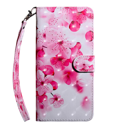 For Nokia G22 3D Pattern Printing PU Leather Case Wallet Stand Cell Phone Cover with Strap