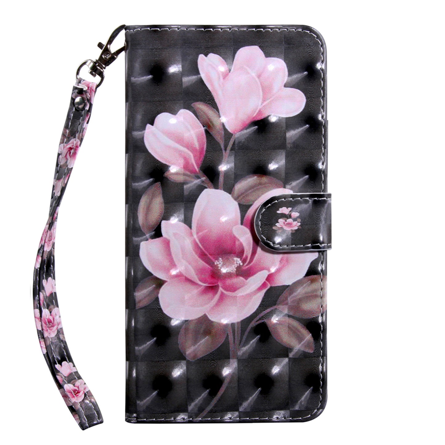 For Nokia G22 3D Pattern Printing PU Leather Case Wallet Stand Cell Phone Cover with Strap