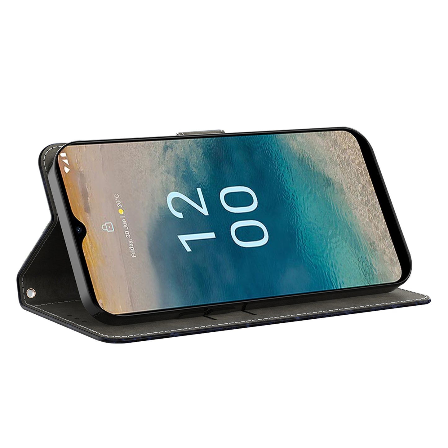 For Nokia G22 3D Pattern Printing PU Leather Case Wallet Stand Cell Phone Cover with Strap