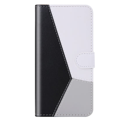For Samsung Galaxy A34 5G Three-color Splicing Stand Wallet Phone Cover PU Leather Phone Case