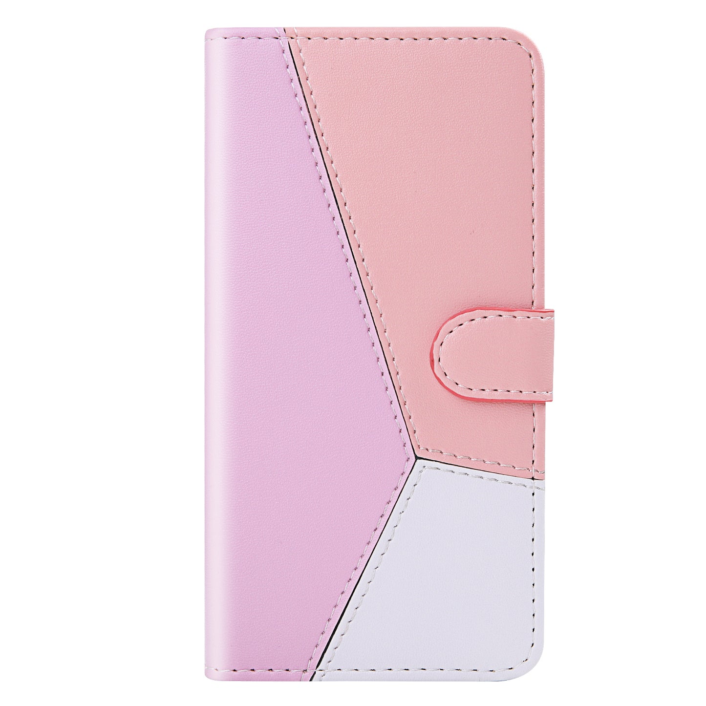 For Samsung Galaxy A34 5G Three-color Splicing Stand Wallet Phone Cover PU Leather Phone Case