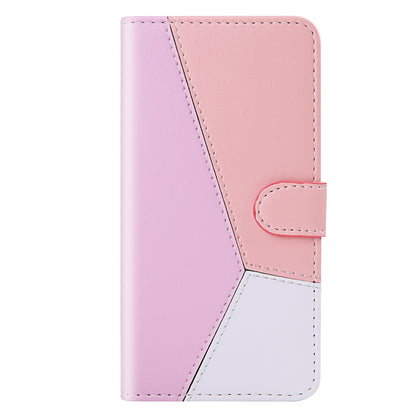For Samsung Galaxy A34 5G Three-color Splicing Stand Wallet Phone Cover PU Leather Phone Case