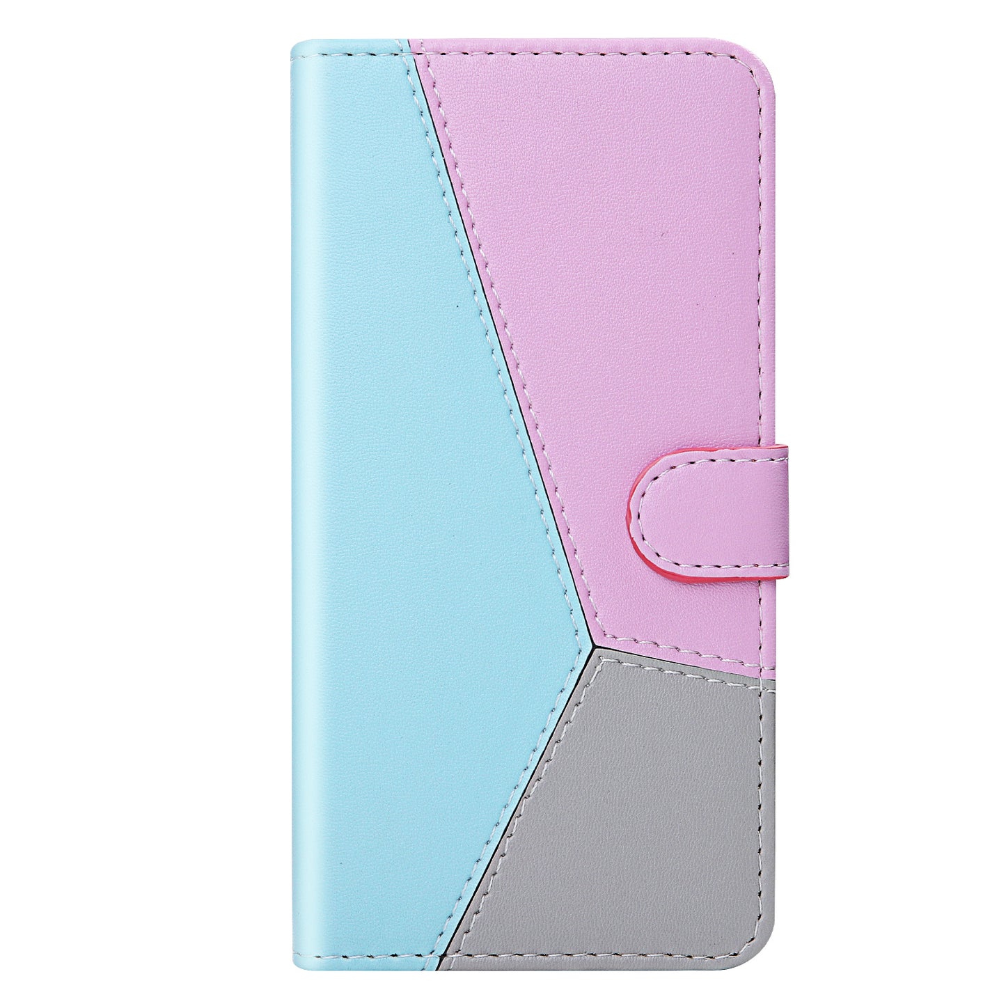 For Samsung Galaxy A34 5G Three-color Splicing Stand Wallet Phone Cover PU Leather Phone Case