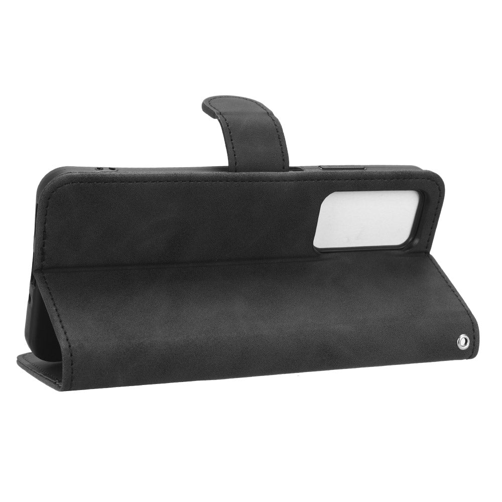 For Blackview A85 Anti-drop PU Leather Wallet Case Skin-touch Protective Phone Cover with Stand