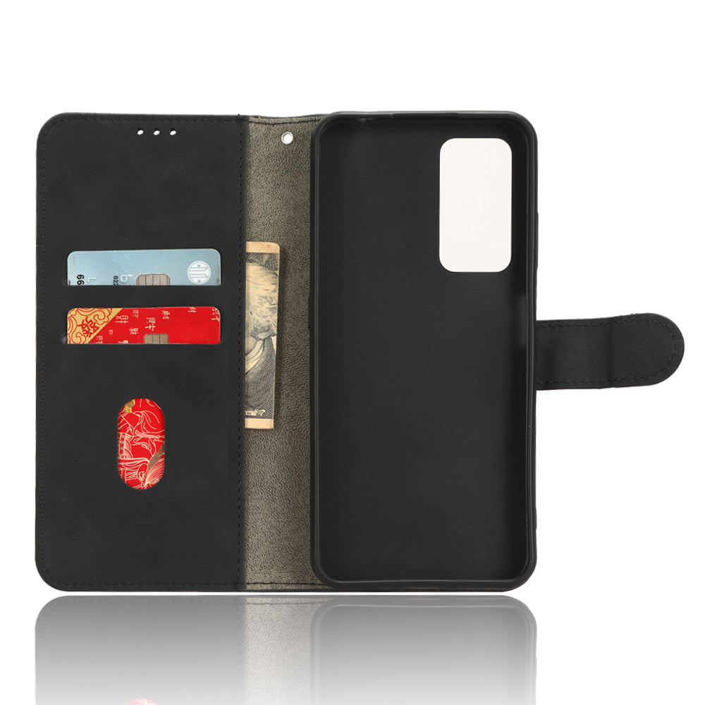 For Blackview A85 Anti-drop PU Leather Wallet Case Skin-touch Protective Phone Cover with Stand