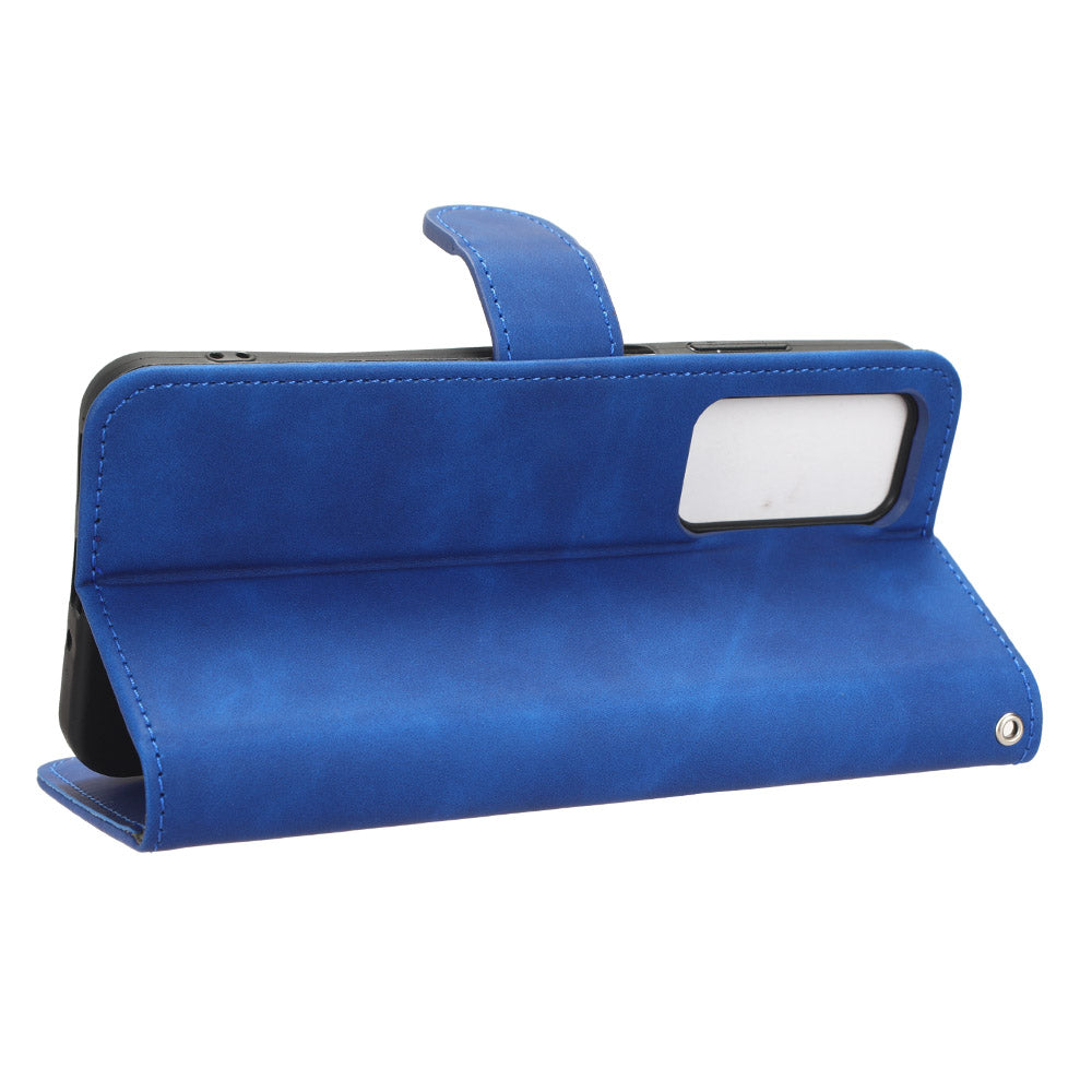 For Blackview A85 Anti-drop PU Leather Wallet Case Skin-touch Protective Phone Cover with Stand