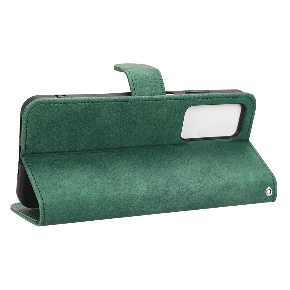 For Blackview A85 Anti-drop PU Leather Wallet Case Skin-touch Protective Phone Cover with Stand