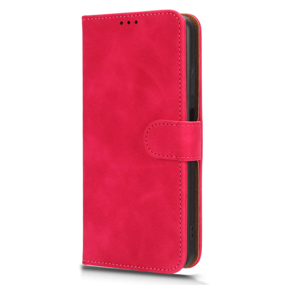 For Blackview A85 Anti-drop PU Leather Wallet Case Skin-touch Protective Phone Cover with Stand