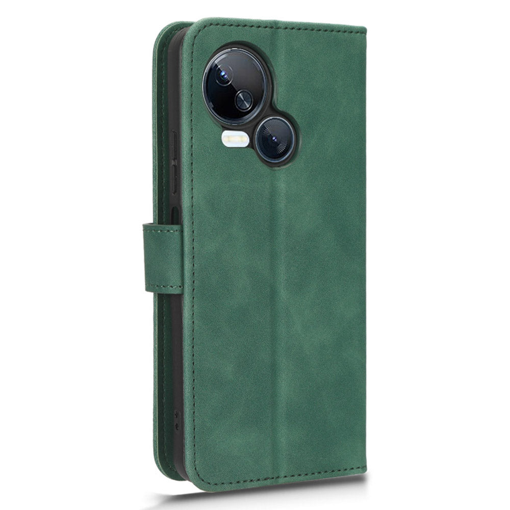 For Tecno Spark 10 5G Anti-drop PU Leather Wallet Stand Case Skin-touch Protective Phone Cover