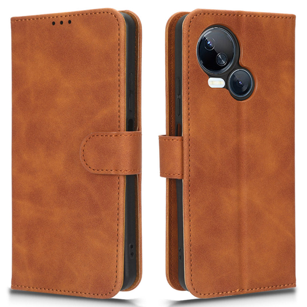 For Tecno Spark 10 5G Anti-drop PU Leather Wallet Stand Case Skin-touch Protective Phone Cover