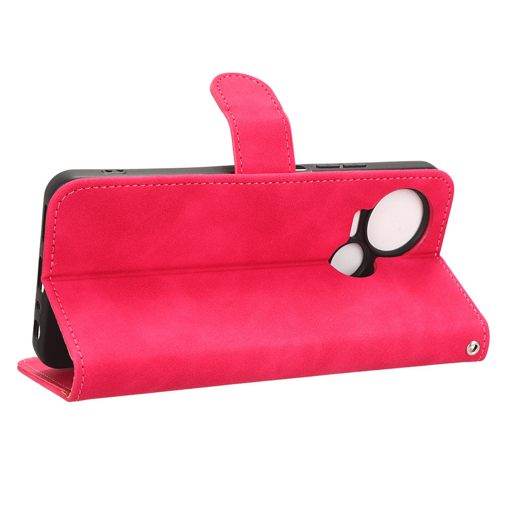 For Tecno Spark 10 5G Anti-drop PU Leather Wallet Stand Case Skin-touch Protective Phone Cover