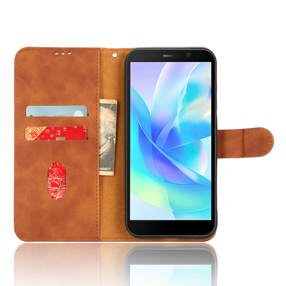 PU Leather Shell for Doogee X97 / X97 Pro Wallet Stand Case Skin-touch Protective Phone Cover