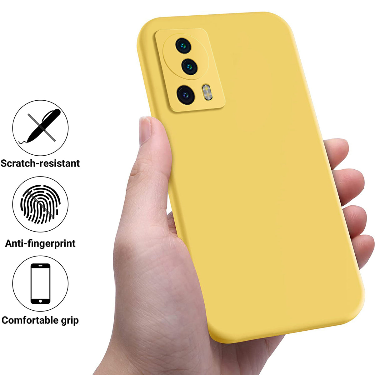 Liquid Silicone Phone Case for Xiaomi 13 Lite / Civi 2 5G Soft Lining Shockproof Protective Cover with Strap