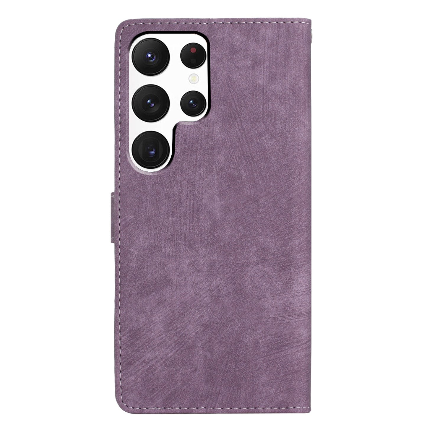 For Samsung Galaxy S22 Ultra 5G Shockproof Case PU Leather Flip Cover Skin-Touch Wallet Phone Shell