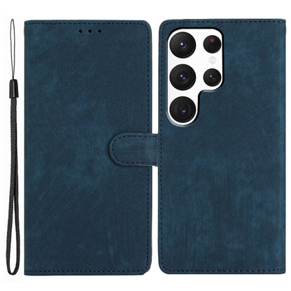 For Samsung Galaxy S22 Ultra 5G Shockproof Case PU Leather Flip Cover Skin-Touch Wallet Phone Shell