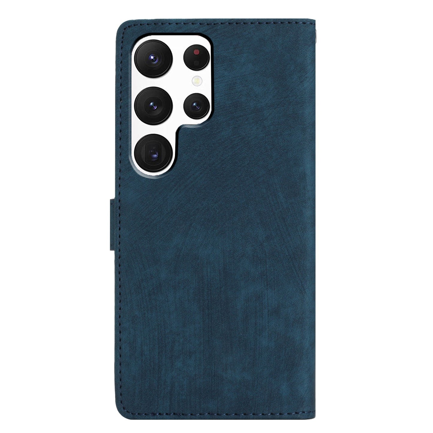 For Samsung Galaxy S22 Ultra 5G Shockproof Case PU Leather Flip Cover Skin-Touch Wallet Phone Shell