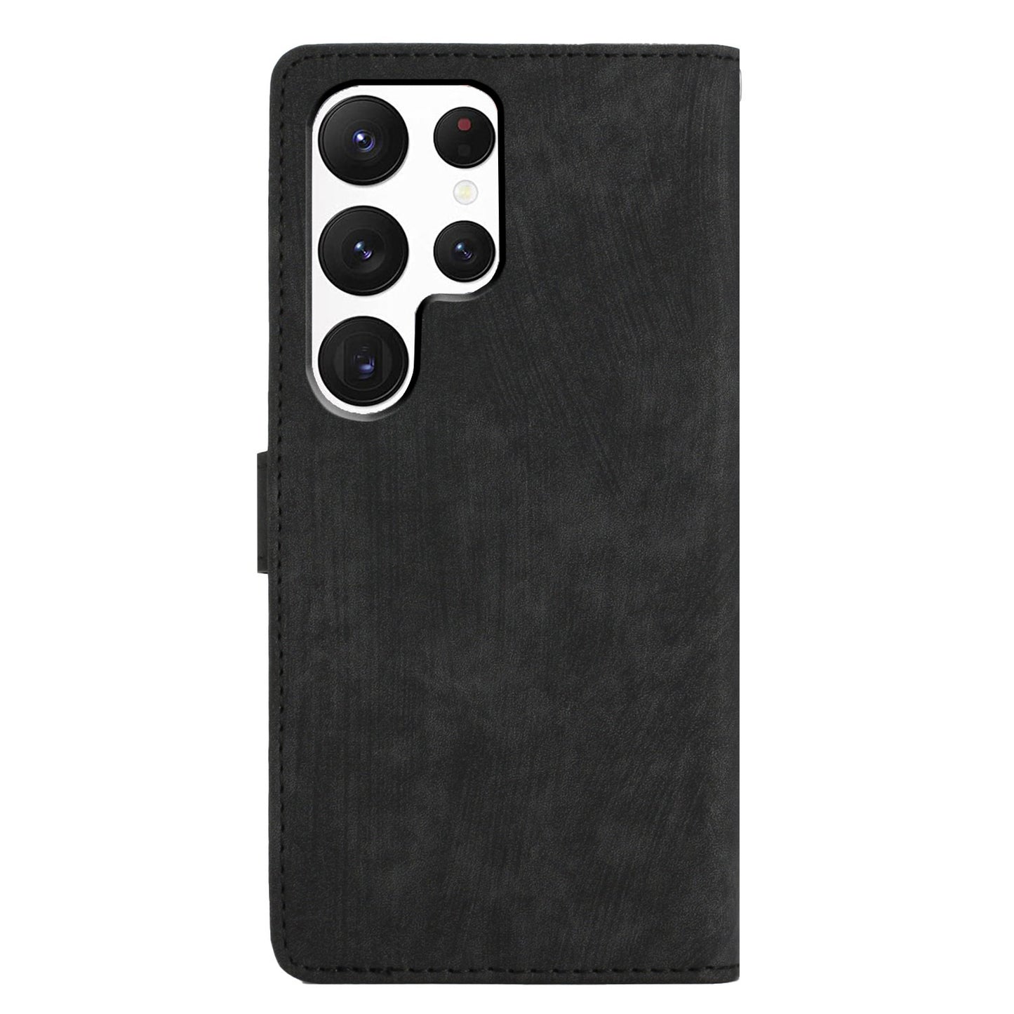 For Samsung Galaxy S22 Ultra 5G Shockproof Case PU Leather Flip Cover Skin-Touch Wallet Phone Shell