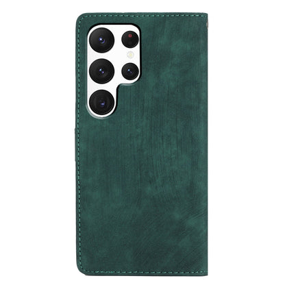 For Samsung Galaxy S22 Ultra 5G Shockproof Case PU Leather Flip Cover Skin-Touch Wallet Phone Shell