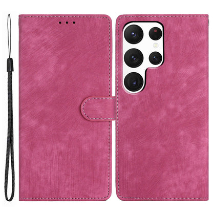 For Samsung Galaxy S22 Ultra 5G Shockproof Case PU Leather Flip Cover Skin-Touch Wallet Phone Shell