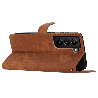 For Samsung Galaxy S22+ 5G PU Leather Folio Flip Cover Skin-Touch Stand Wallet Phone Case