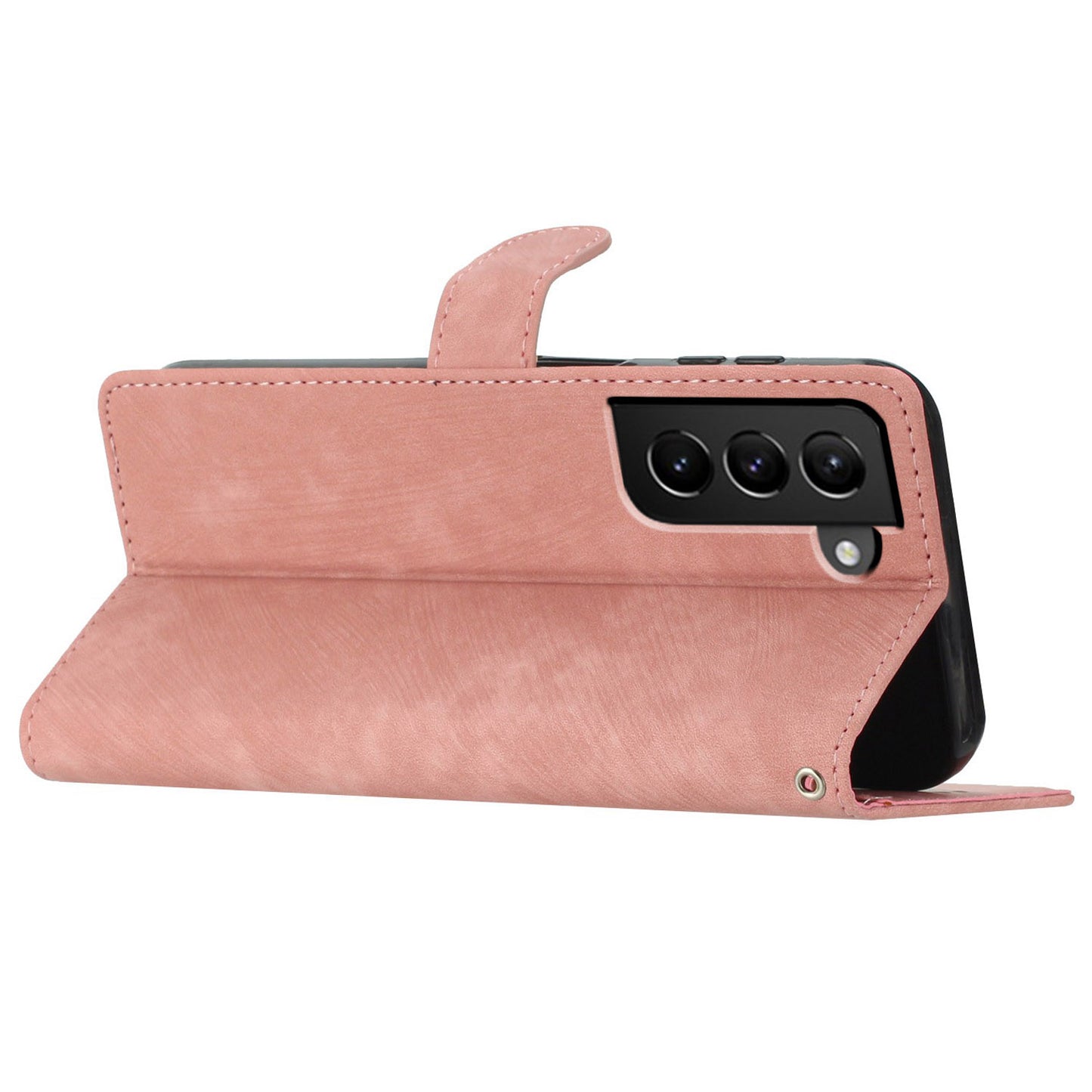 For Samsung Galaxy S22+ 5G PU Leather Folio Flip Cover Skin-Touch Stand Wallet Phone Case