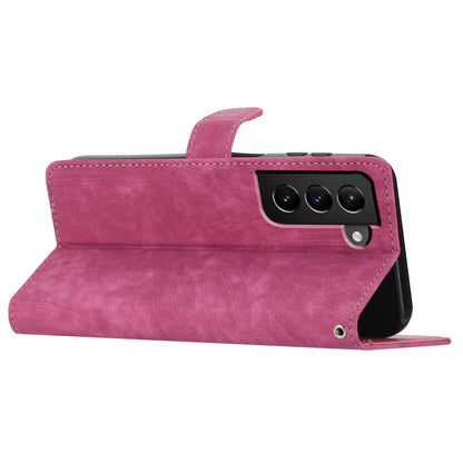 For Samsung Galaxy S22+ 5G PU Leather Folio Flip Cover Skin-Touch Stand Wallet Phone Case