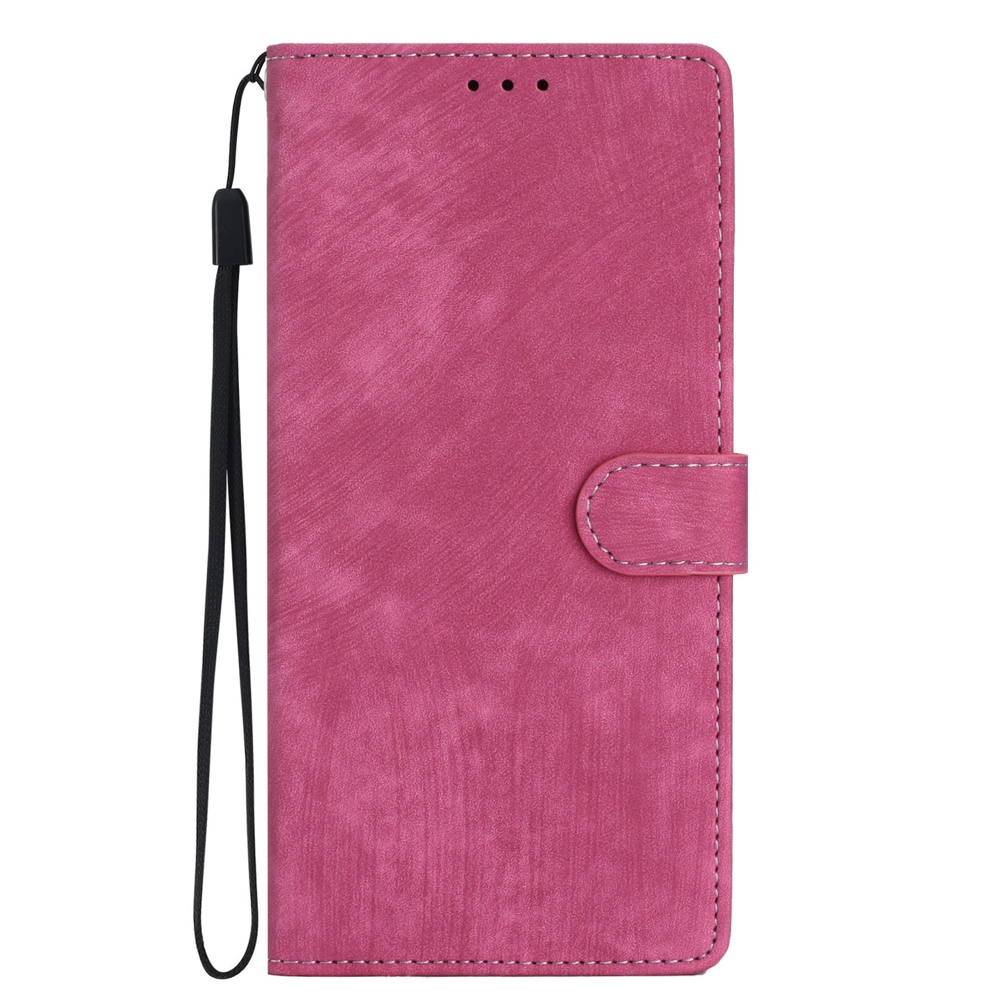 For Samsung Galaxy S23 Solid Color Leather Wallet Protective Cover Skin-touch Stand Phone Case