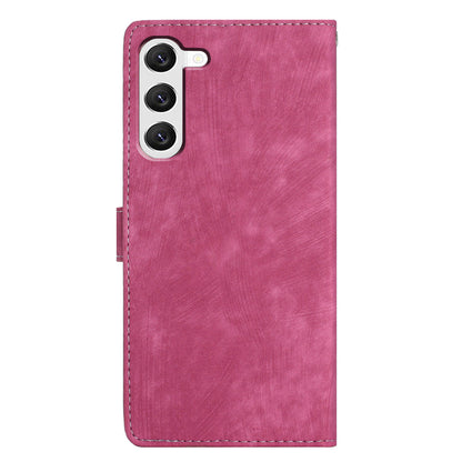 For Samsung Galaxy S23 Solid Color Leather Wallet Protective Cover Skin-touch Stand Phone Case