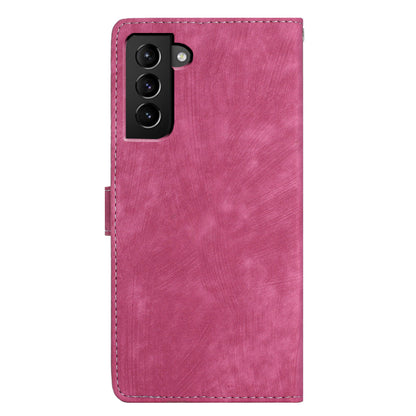 For Samsung Galaxy S22 5G Solid Color Leather Wallet Shell Skin-touch Anti-drop Stand Phone Case