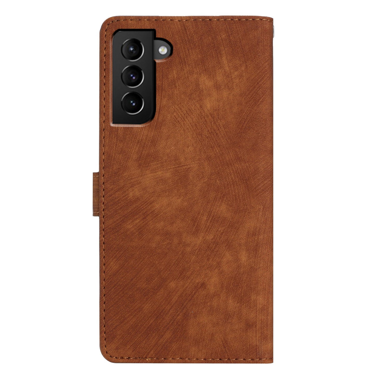 For Samsung Galaxy S22 5G Solid Color Leather Wallet Shell Skin-touch Anti-drop Stand Phone Case