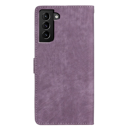 For Samsung Galaxy S22 5G Solid Color Leather Wallet Shell Skin-touch Anti-drop Stand Phone Case