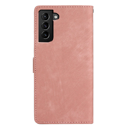 For Samsung Galaxy S22 5G Solid Color Leather Wallet Shell Skin-touch Anti-drop Stand Phone Case