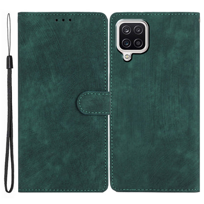 For Samsung Galaxy A22 4G (EU Version) PU Leather Wallet Protective Shell Skin-touch Flip Stand Phone Case