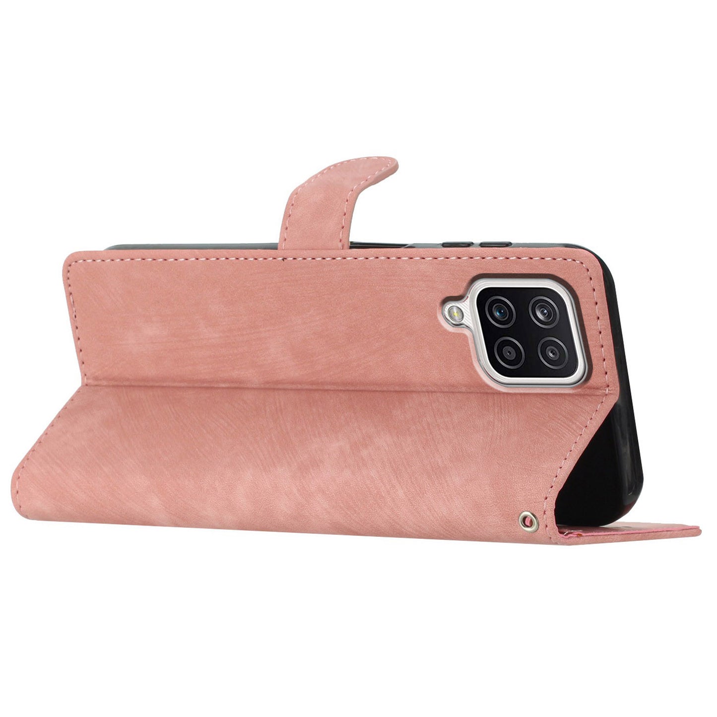 For Samsung Galaxy A22 4G (EU Version) PU Leather Wallet Protective Shell Skin-touch Flip Stand Phone Case