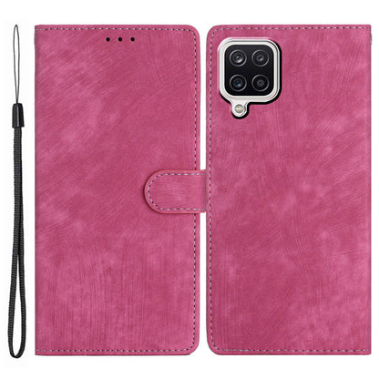 For Samsung Galaxy A22 4G (EU Version) PU Leather Wallet Protective Shell Skin-touch Flip Stand Phone Case