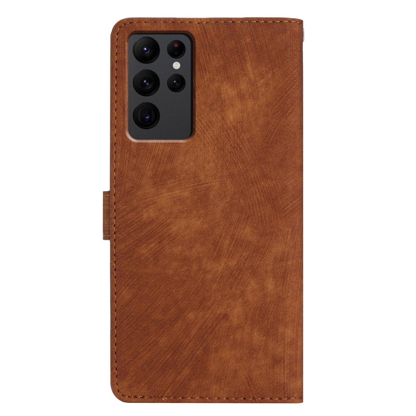 For Samsung Galaxy S23 Ultra Leather Wallet Full Protection Cover Skin-touch Stand Phone Case