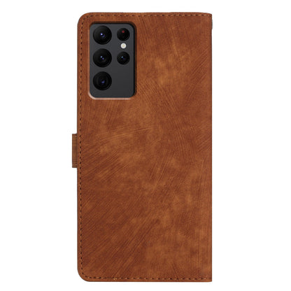 For Samsung Galaxy S23 Ultra Leather Wallet Full Protection Cover Skin-touch Stand Phone Case