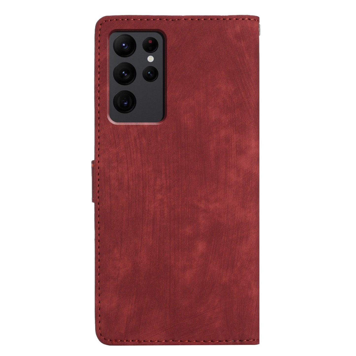 For Samsung Galaxy S23 Ultra Leather Wallet Full Protection Cover Skin-touch Stand Phone Case