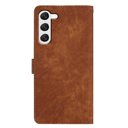 For Samsung Galaxy S23+ Leather Wallet Shell Solid Color Skin-touch Folding Stand Phone Case