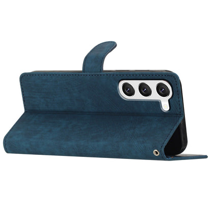 For Samsung Galaxy S23+ Leather Wallet Shell Solid Color Skin-touch Folding Stand Phone Case