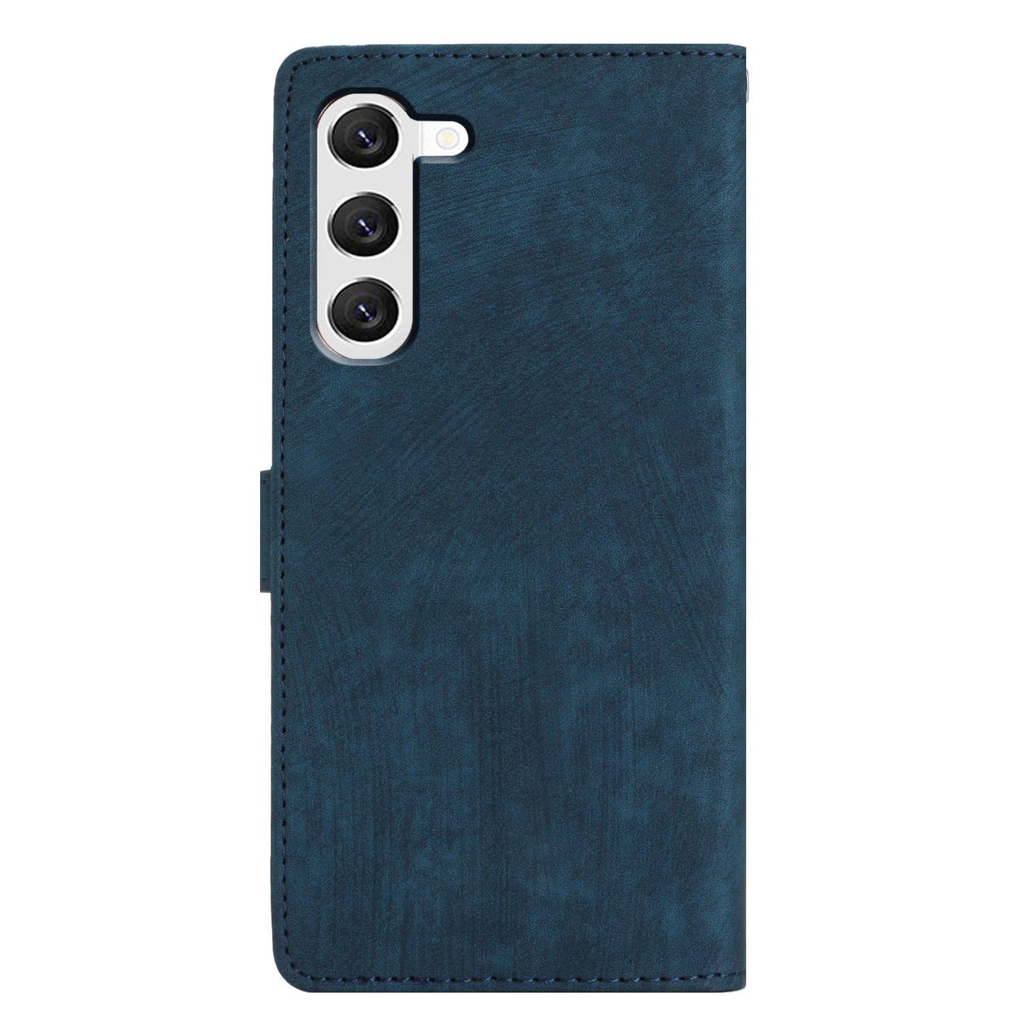 For Samsung Galaxy S23+ Leather Wallet Shell Solid Color Skin-touch Folding Stand Phone Case