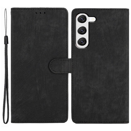 For Samsung Galaxy S23+ Leather Wallet Shell Solid Color Skin-touch Folding Stand Phone Case