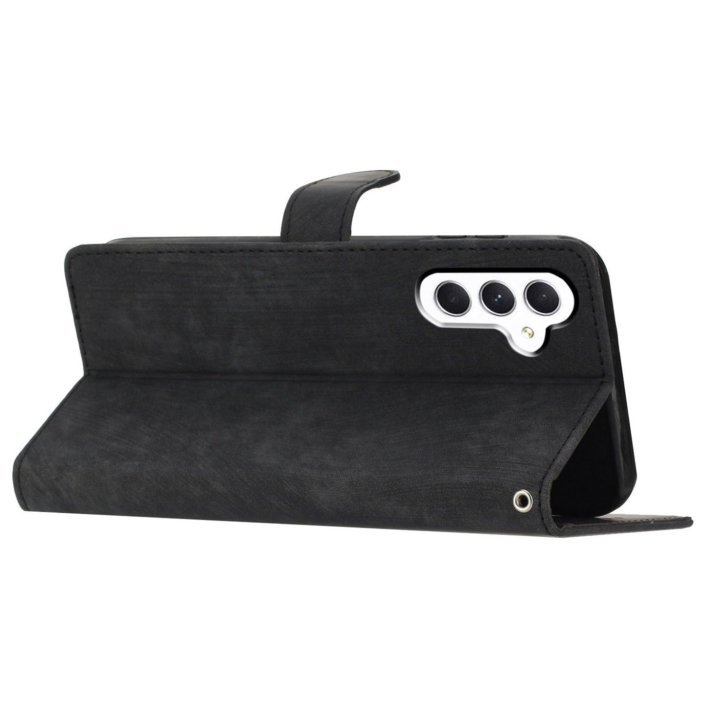 For Samsung Galaxy A34 5G Full Protection Cover Skin-touch Stand Leather Wallet Phone Case