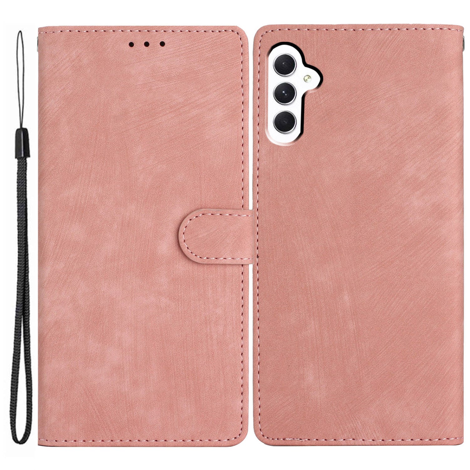 For Samsung Galaxy A34 5G Full Protection Cover Skin-touch Stand Leather Wallet Phone Case