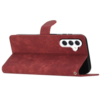 For Samsung Galaxy A34 5G Full Protection Cover Skin-touch Stand Leather Wallet Phone Case