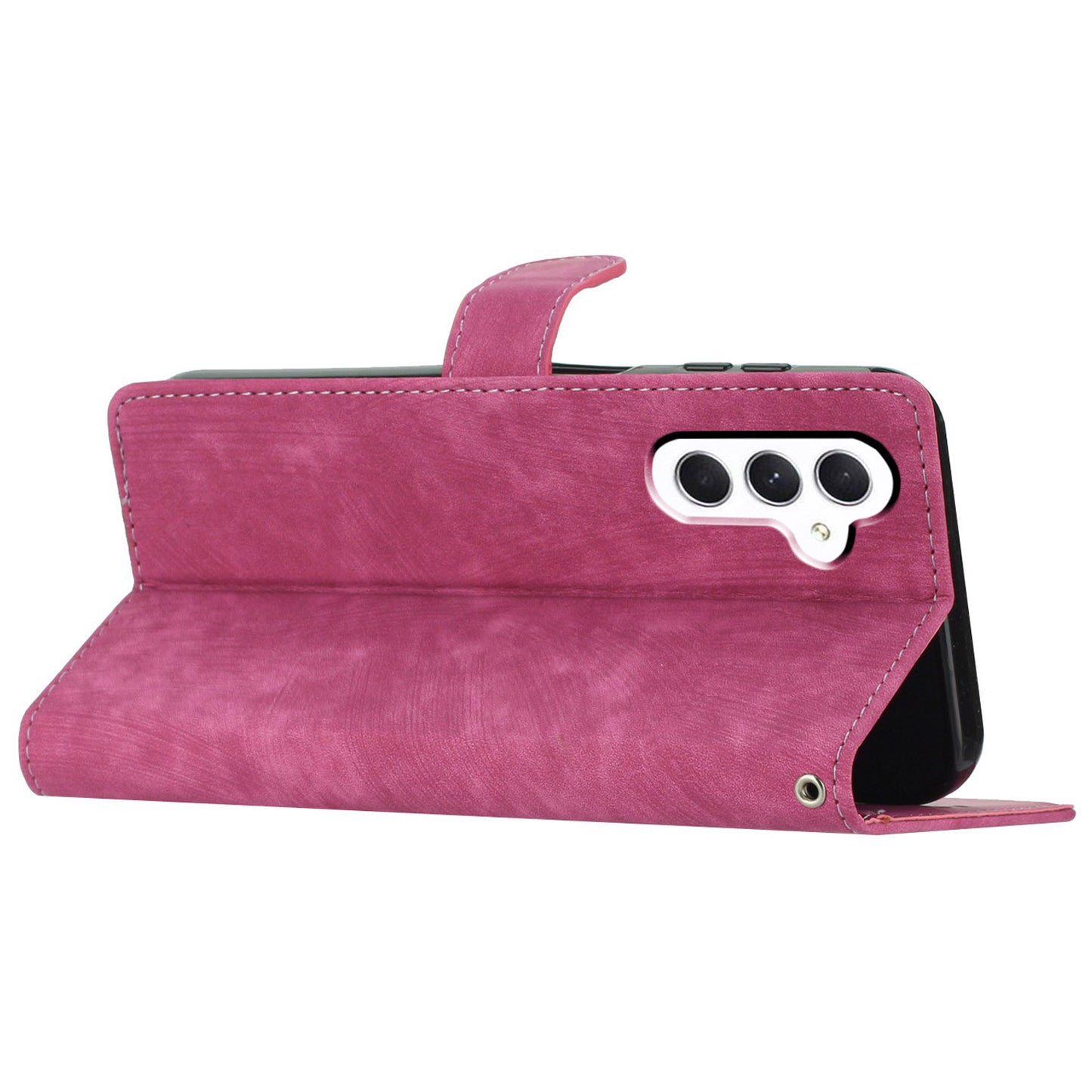 For Samsung Galaxy A34 5G Full Protection Cover Skin-touch Stand Leather Wallet Phone Case